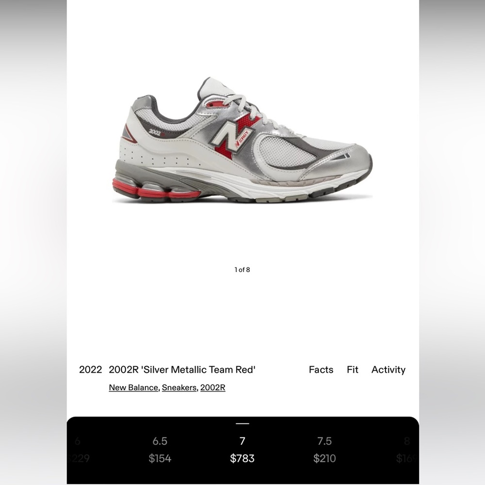 New Balance 2002R Red and Gray